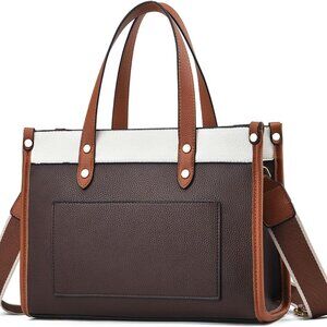 Women Tote Bag PU Leather Large Capacity Shoulder Crossbody Purse